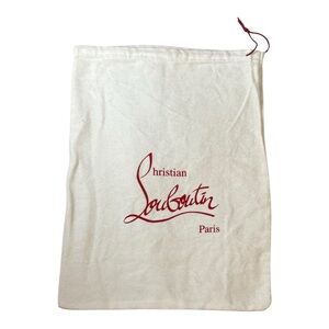 Christian Louboutin White Dust Bag with Red Logo